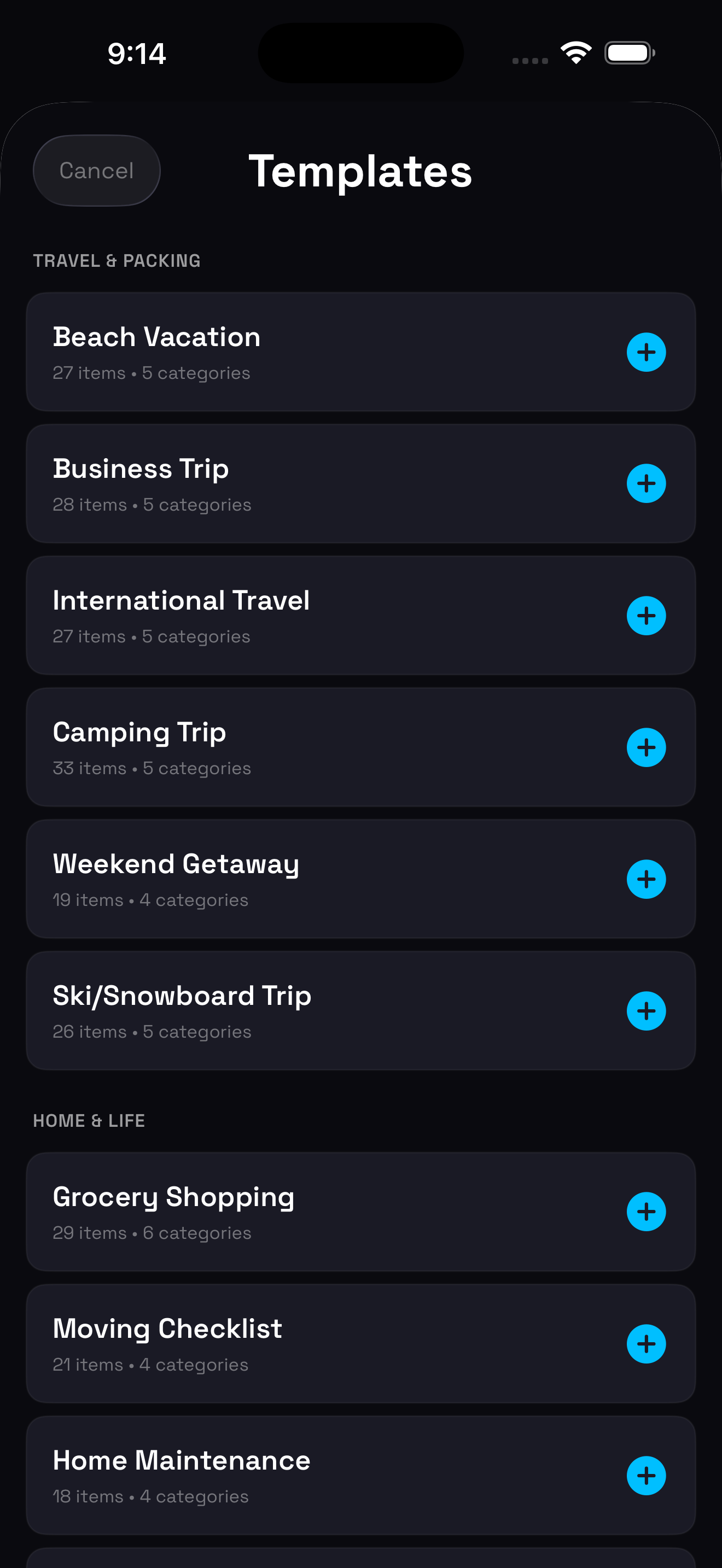 Listography Templates